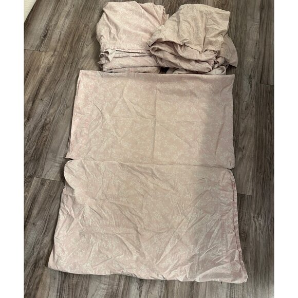 Simply Shabby Chic Pink Floral Full 4 piece Sheet Set Cotton cottage core read - Picture 1 of 16